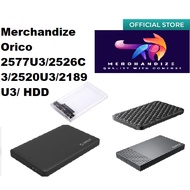 Merchandize Orico 2577U3/2526C3/2520U3/2189U3-HDD Enclosure SATA + USB 3.0