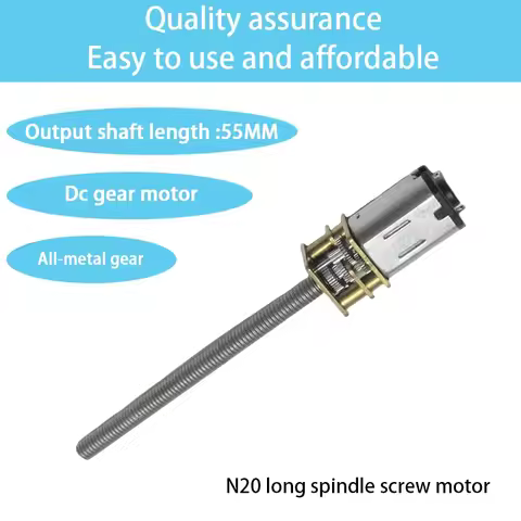 N20 Long Shaft Threaded Shaft M4*55MM DC Gear Motor 3V 6V 12V Low Speed 15 To 1000RPM In DC Motor Ad