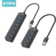 KIVEE USB HUB 4/7 Port USB 3.0 Splitter With Micro USB Power Port Multiple High Speed OTG Adapter fo