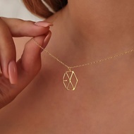 Exo Necklace KPop Gold Necklace Exo Titanium Necklace Stainless Steel Exo Necklace