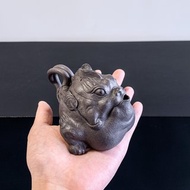 送禮紫砂壺茶壺金蟾壶 200cc 原矿青灰泥 做工精细 金蟾造型有趣