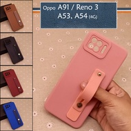 Mobile Case For Oppo A91 Reno3 Oppo A53 A54 4G Plain DIY Ring I-Ring Back TPU Cover Casing Stand