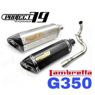 Project79 Exhaust LAMBRETTA G350 Ekzos Full System PROJECT79 Muffler Stainless Steel 350G G 350 SCOO