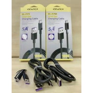 awei CL-77M 5A USB to Micro USB Interface Smart Fast Charge TPE Data Cable