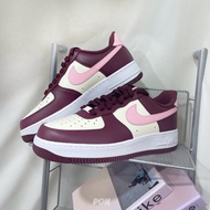 NK Air Force 1 07 8 Valentine's Day Burgundy Stitching Retro AF1 Men's Shoes FD9925-161