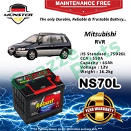 Münster Robust MF CMF NS70 | NS70L | 75D26L (65AH) Car Battery Bateri Kereta for Mitsubishi RVR