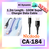 Mcdodo 5A 100W Super Fast Charging cable Scp Vooc Micro USB / Type C / IP 1.2 Meter CA-184 CA-1841 C