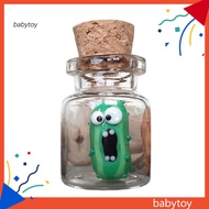 BABY Small Screaming Pickle Miniature Screaming Pickle Glass Bottle Cute Resin Figurine in Glass Jar Perfect Home Office Desktop Ornament Unique Birthday Christmas Gift Idea