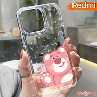 Cartoon Bear Strawberry motif Case Redmi 12 13C 9C 12C 10C A3 10A Note-12 13 Pro 11 9 4G 10 5G 11 Pr