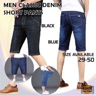 【Plus Size】Men's Oversize Loose Casual Short Jean Men Seluar Pendek Lelaki Saiz Besar