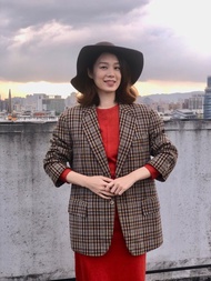 男版格紋西裝外套