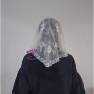 Mantilla Catholic Church Mass Veil Spanish Style Catholic Veil - Floral Gloria