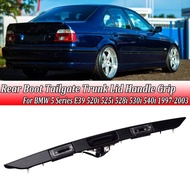 Black Boot Trunk Lid Rear Tailgate Handle Grip With Key Button For BMW 5er E39