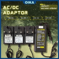 AC to DC Power Supply Adapter 5V2A 6V3A 12V2A 12V5A Converter Charger UK | 2 Pin Plug for LED Modem 