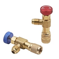 Air conditioning refrigerant safety valve R410A R22 1/4" 5/16"Liquid Adapter Refrigeration Filling S