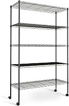 Simple Deluxe Heavy Duty 5-Tier Storage Shelving Unit, 35.83" W x 13.98" D x 61.02" H, 1250 Lbs Load