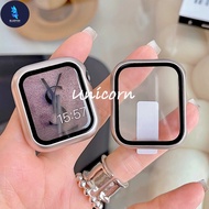BF Tempered Glass+Cover For Apple Watch 9 8 7 45mm 41mm PC Bumper Screen Protector Case iWatch Serie