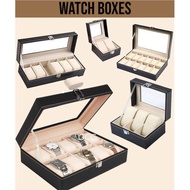 Watch Box Display Case Organizer Storage Box 3 Slot 6 Slot 10 Slot 12 Slot Kotak simpanan Jam tangan