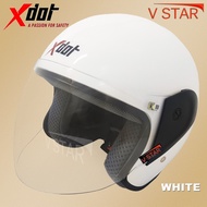 HELMET ALDULT XDOT G518 ( WHITE / PUTIH ) TOPI KELEDAR DEWASA XDOT G518 DESIGN LTD SWAN INDEX MVSTAR