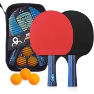 2pcs Table Tennis Racket Ping Pong Beginner Training Racket Long Handle/Short Handle Ping Pong Racke