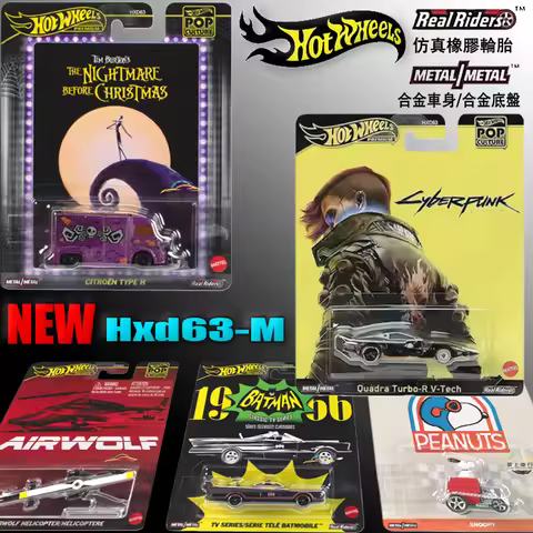 New Hot Wheels Hxd63-M Pop Culture Cyberpunk 2077 The Nightmare Before Christmas Airwolf Batmobile P