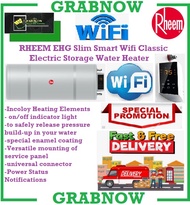 RHEEM EHG Slim Smart Wifi Classic Electric Storage Water Heater , Smart features , Versatile mounting of service panel , on/off indicator light And Incoloy Heating Elements / FREE EXPRESS DELIVERY