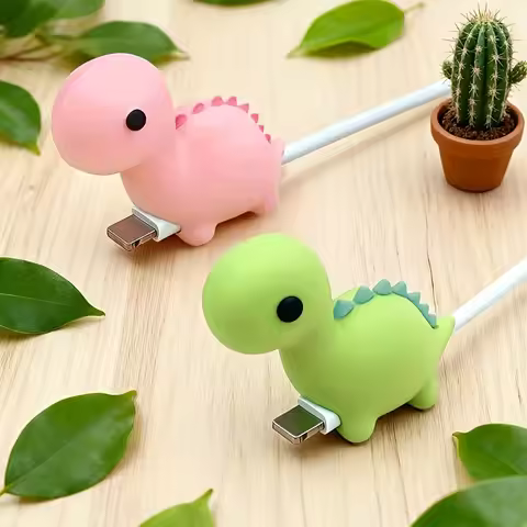 1PC Cartoon Little Dinosaur Data Cable Connector Protector,Suitable for Apple 18w/20w charger data c