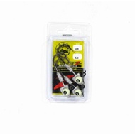 Tackle Tactics TT Big EyeZ Jig Head 3/8oz 5/0 Silver Black Glow EyeZ (5116)
