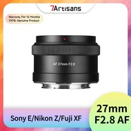 7Artisans 27mm F2.8 AF APS-C Auto Focus cookie lens for Sony E-mount ZV-E10 A6400 Nikon Z Fuji XF