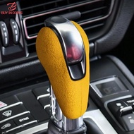 BC Suede Car Gear Head Lever Shift Panel Knob Cover Frame Protector Trim Decoration Accesrioes For P