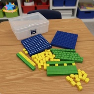 [Edstars] Base Ten Blocks Set Educational Place Value Blocks Hands On Pluggable 62-pc
