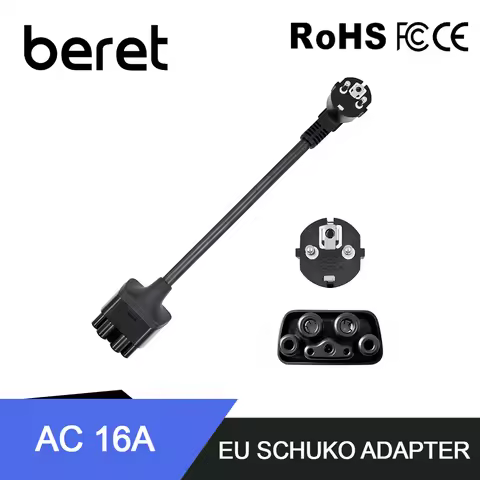 NEMA Adapter For Tesla EU 16A Schuko Adapter Gen 2 Universal Mobile Connector with TPE Cable Model S