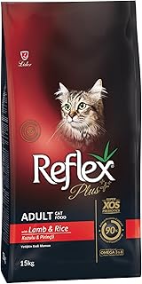 Reflex Plus Adult Dry Cat Food with Lamb and Rice, 15kg