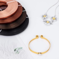 Ready Stock 1Roll 32 Feet 5mm Wide Flat Jewelry Craft Wire 18 Gauge Aluminum Wire for Bezel, Sculpti