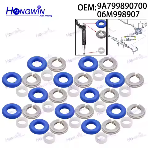 3/6/9/12SET 06M998907 9A799890700 04E906036AF Fuel Injector Seal For Audi A1 8X1 8XK Convertible Por