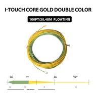 Aventik I-Touch Core 3-8wt Fly Fishing Line Gold Double Color Low Stretch PVC Coated Braided Core 42