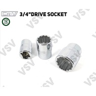 Gestar Socket 3/ 4" Dr 12PT 38mm Shock Wrench Socket Wrench