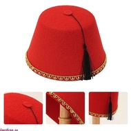 liweikeaa Tarboosh Fez Hat for Men Traditional Moroccan Hat Ottoman Round Fez Hat Breathable Turkish