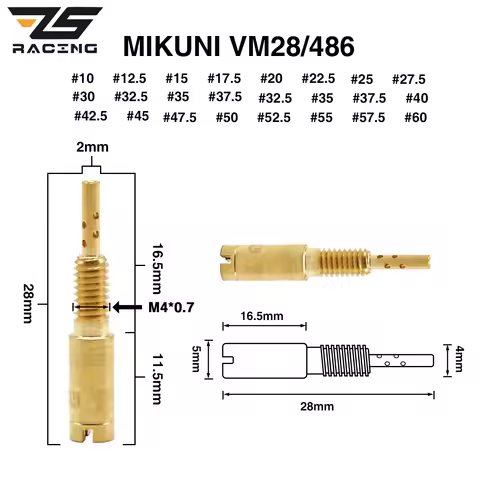 ZS Racing12/24PCS Carburetor Carb Pilot Slow Jet for Mikuni RS34-RS40 TM33 TM36 TM40 TM42 TM45 TM48 