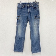 Hysteric Glamour 牛仔工裝褲/牛仔褲，拉鍊門襟，靛藍色，F 號（古著）。