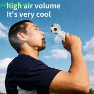AUGUSTINE Soccer Theme Fan, Cooling Effect LED Display Screen Handheld Fan, Portable Cooling Soccer 