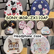 【In Stock】For SONY MDR-ZX110AP Headphone Case Cartoon Fresh StyleHeadset Earpads Storage Bag Casing Box