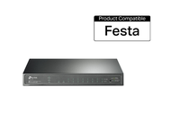 (ประกัน LT) TP-Link TL-SG2210P JetStream 8-Port Gigabit Smart PoE+ Switch with 2 SFP Slots สวิตช์ สว