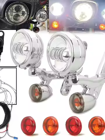Auxiliary Lighting Brackets fog light with turn signals For harley Auxiliary lamps Street Glide FLHX