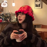 【SAWU】Strawberry Shortcake Hat Strawberry Bucket Hat Strawberry Crochet Hat Women's Crochet Bucket H