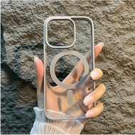 Natural Titanium Gray  Clear Case For iPhone 15 Pro Max 14 Plus 13 12 14Pro 15Pro 13Pro Shockproof Cover Accessories