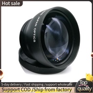 52Mm 2X Magnification Telephoto Lens for  AF-S 18-55Mm 55-200Mm Lens Camera Black