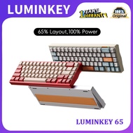 LUMINKEY 65 Three-mode Mechanical Bluetooth keyboard Customized Esports Wireless Gaming Keyboard 65% anodized aluminum case kit gaming keyboard