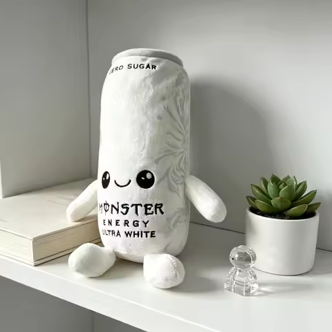 White Energy Drink Can Ornament Zero Sugar White Energy Monster Drink Decorations Desktop Ornament F