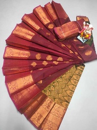 VK SAI Premium Silk Cotton Saree Pattu saree Wedding Saree Ready Stock